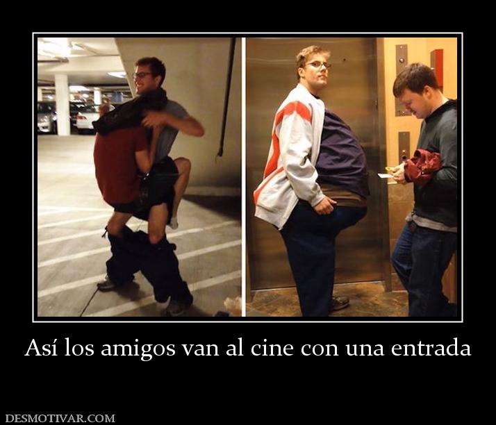 Así los amigos van al cine con una ent