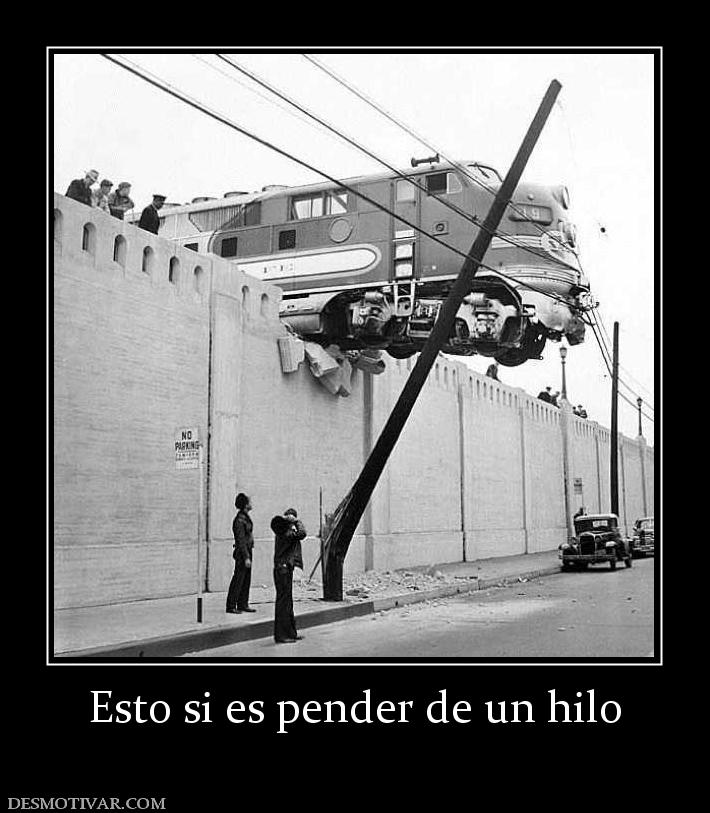 Esto si es pender de un hilo