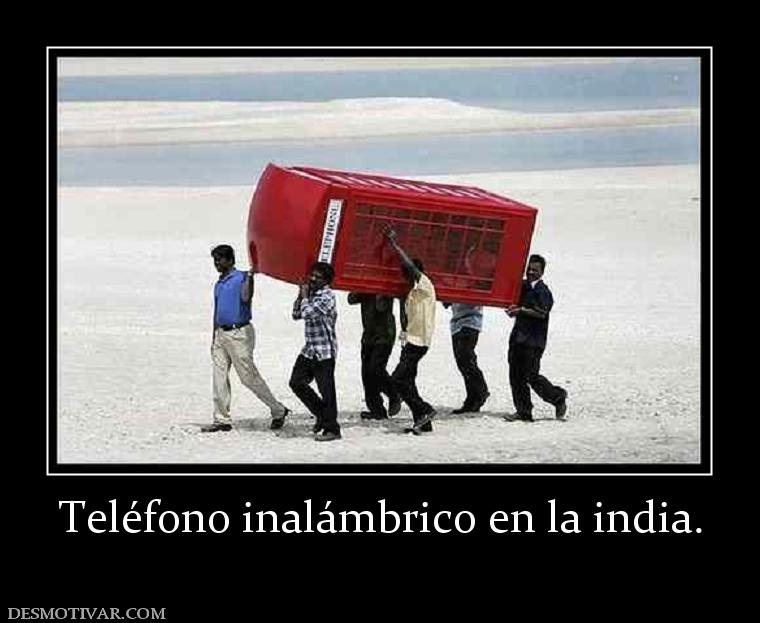 Teléfono inalámbrico en la india.