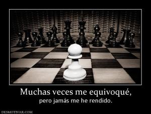 Muchas veces me equivoqué, pero jamás me he rendido.