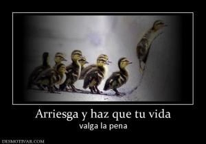 Arriesga y haz que tu vida valga la pena