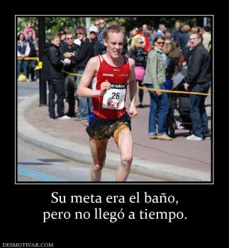 Su meta era el baño, pero no llegó a tiempo.