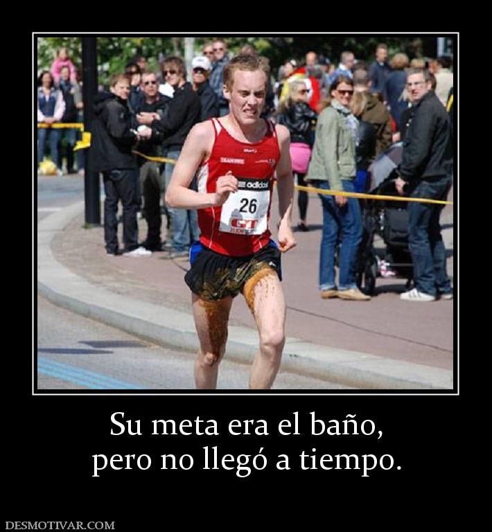 Su meta era el baño, pero no llegó a tiempo.