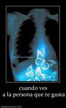cuando ves  a la persona que te gusta