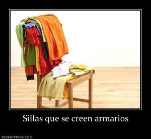 Sillas que se creen armarios