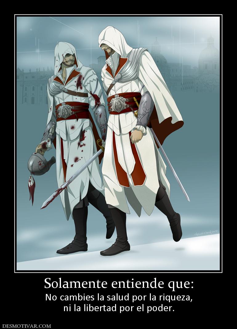 Solamente entiende que: No cambies la salud por la riqueza, ni la libertad por el poder.