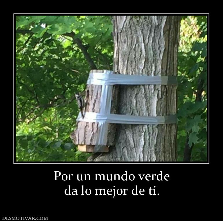 Por un mundo verde da lo mejor de ti.
