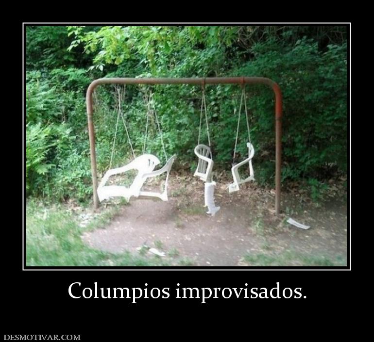 Columpios improvisados.