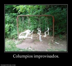 Columpios improvisados.