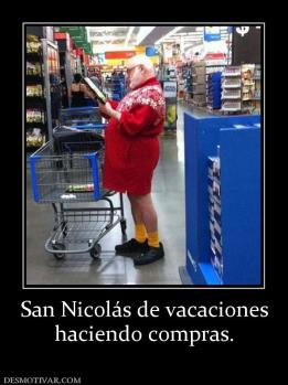 San Nicolás de vacaciones haciendo compras.