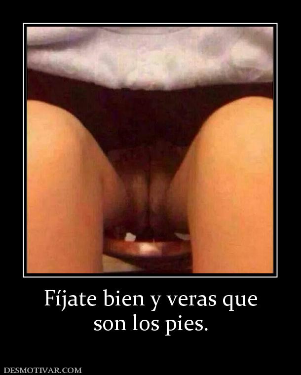 Fíjate bien y veras que son los pies.