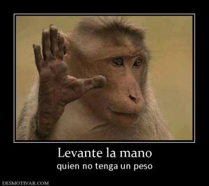 Levante la mano quien no tenga un peso