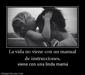 La vida no viene con un manual de instrucciones, viene con una linda mamá