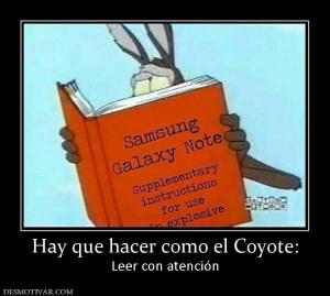 Hay que hacer como el Coyote: Leer con atención