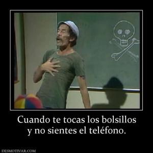 Cuando te tocas los bolsillos y no sientes el teléfono.