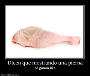 Dicen que mostrando una pierna se ganan like