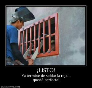 ¡LISTO! Ya termine de soldar la reja... quedó perfecta!