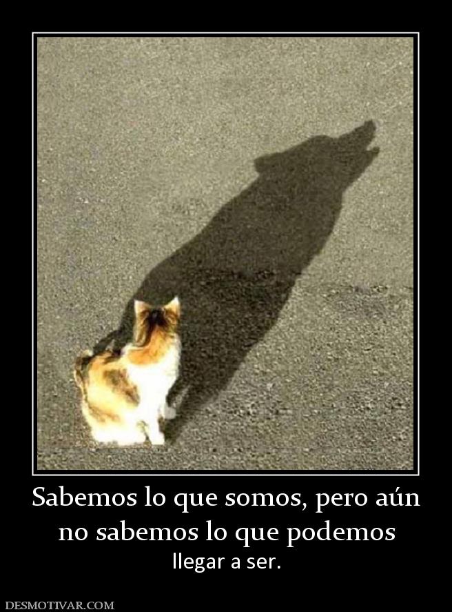 Sabemos lo que somos, pero aún no sabemos lo que podemos llegar a ser.