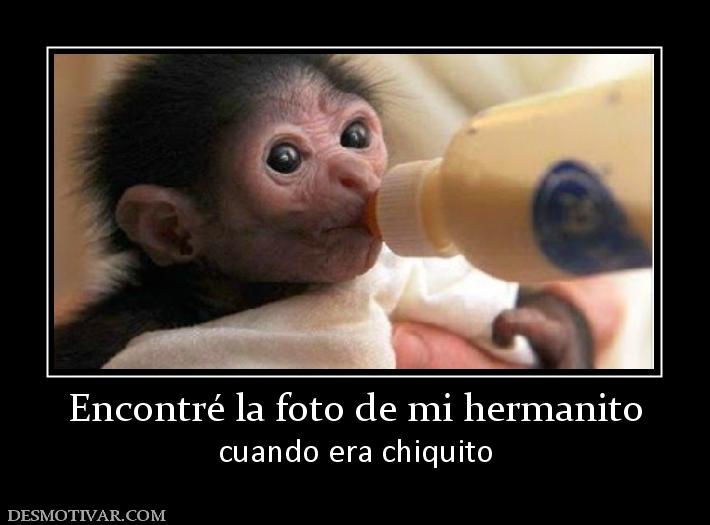 Encontré la foto de mi hermanito cuando era chiquito