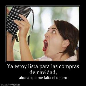 Ya estoy lista para las compras de navidad,  ahora solo me falta el dinero