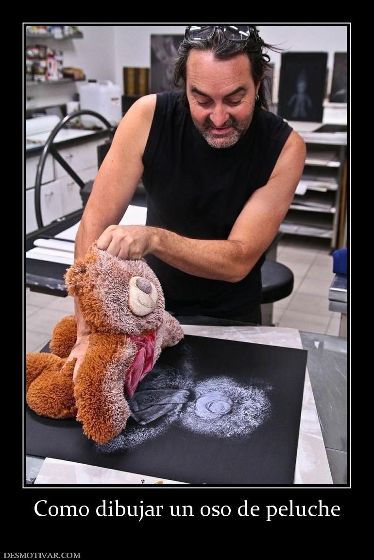Como dibujar un oso de peluche