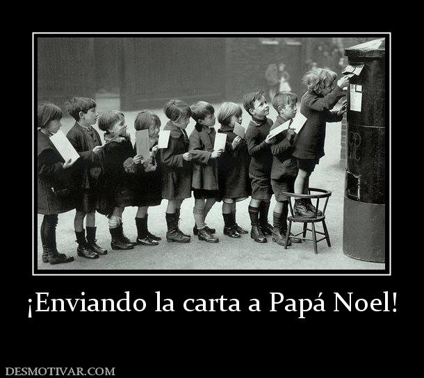 ¡Enviando la carta a Papá Noel!