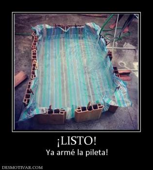 ¡LISTO! Ya armé la pileta!