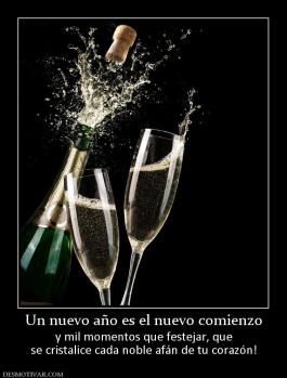 Un nuevo año es el nuevo comienzo y mil momentos que festejar, que se cristalice cada noble afán de tu corazón!