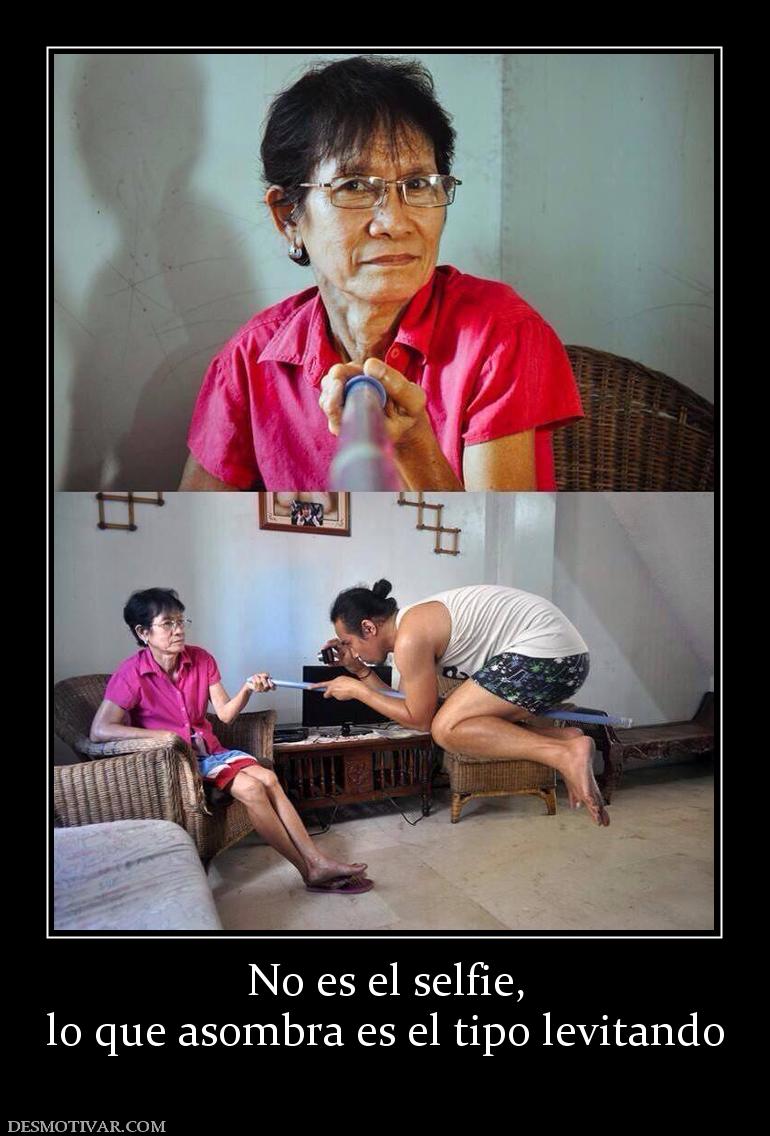 No es el selfie, lo que asombra es el tipo levitando