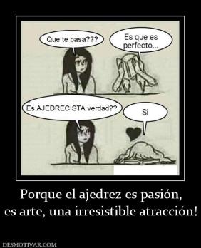 Porque el ajedrez es pasión, es arte, una irresistible atracción!