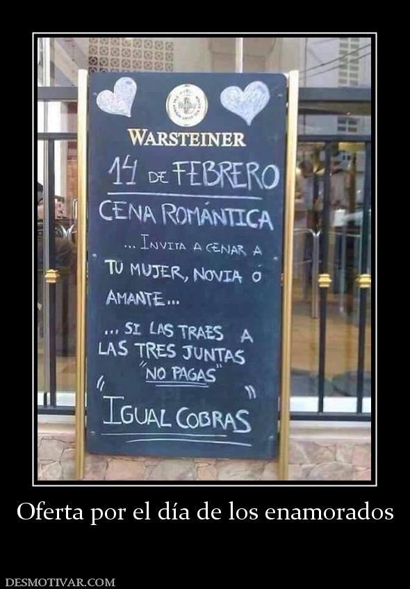 Oferta por el día de los enamorados