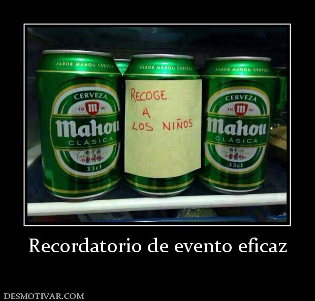 Recordatorio de evento eficaz
