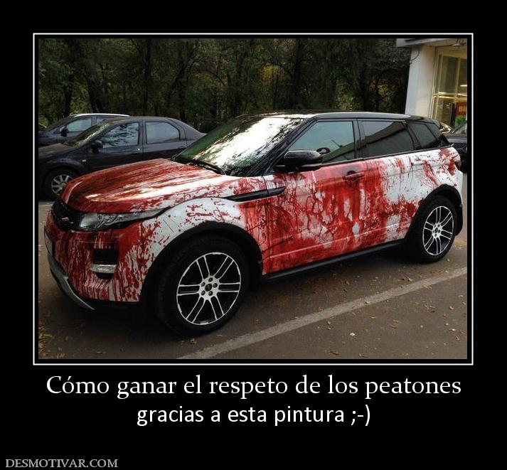 Cómo ganar el respeto de los peatones gracias a esta pintura ;-)