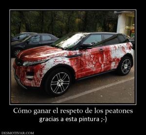 Cómo ganar el respeto de los peatones gracias a esta pintura ;-)