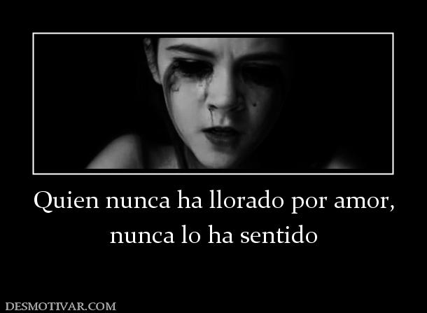 Quien nunca ha llorado por amor, nunca lo ha sentido