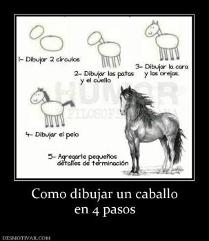 Como dibujar un caballo en 4 pasos
