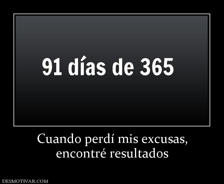 Cuando perdí mis excusas, encontré resultados