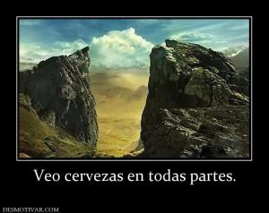 Veo cervezas en todas partes.