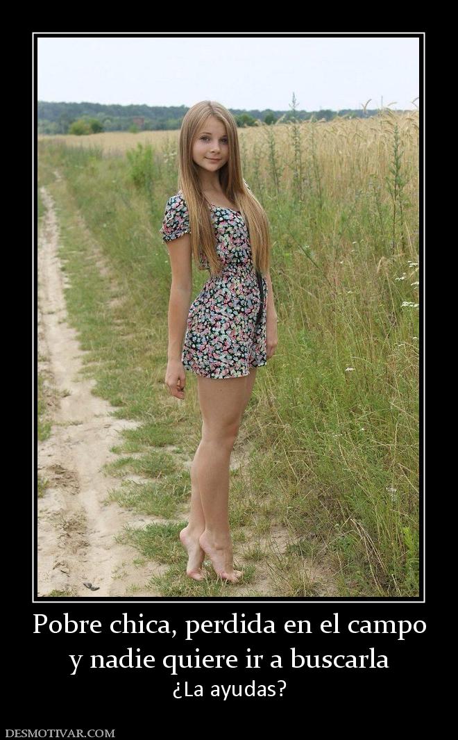 Pobre chica, perdida en el campo y nadie quiere ir a buscarla ¿La ayudas?