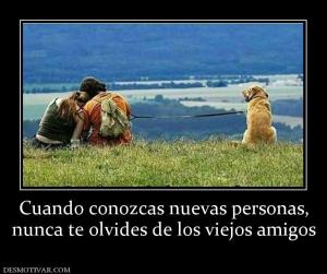 Cuando conozcas nuevas personas, nunca te olvides de los viejos amigos