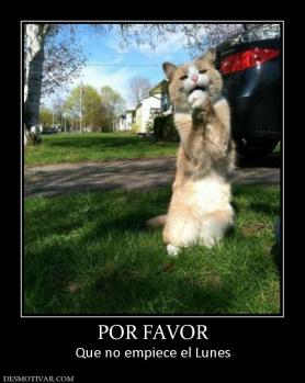 POR FAVOR Que no empiece el Lunes