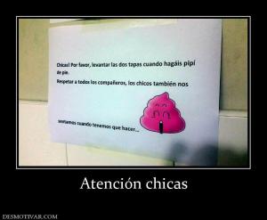 Atención chicas
