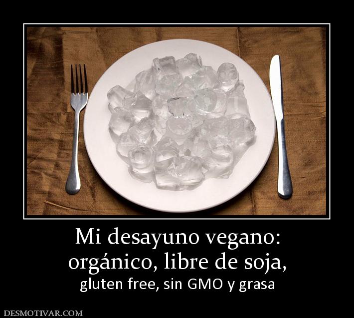 Mi desayuno vegano: orgánico, libre de soja, gluten free, sin GMO y grasa
