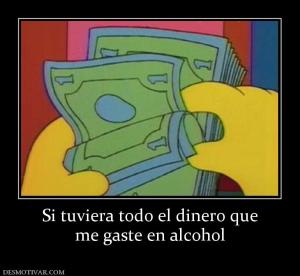 Si tuviera todo el dinero que me gaste en alcohol