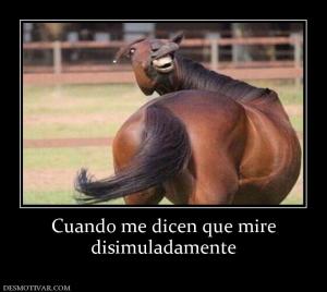 Cuando me dicen que mire disimuladamente