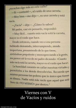 Viernes con V de Vacíos y ruidos