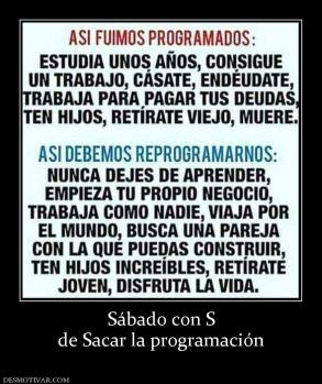 Sábado con S de Sacar la programación