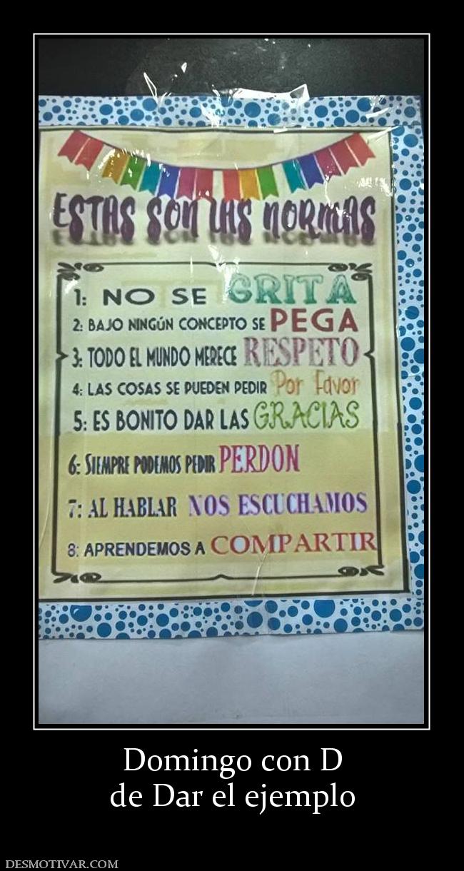 Domingo con D de Dar el ejemplo