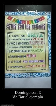 Domingo con D de Dar el ejemplo