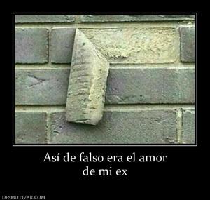 Así de falso era el amor de mi ex